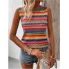 imageSOLY HUX Womens Summer Boho Tank Tops Geo Print Sleeveless Crewneck Casual Vacation Vest Top ShirtsMulti Geo