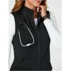 imageSOLY HUX Womens Zip Up Vest Sleeveless Collared Outerwear Scrubs Workwear with PocketSolid Black