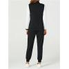 imageSOLY HUX Womens Zip Up Vest Sleeveless Collared Outerwear Scrubs Workwear with PocketSolid Black