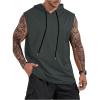 imageSOLY HUX Mens Plus Size Sleeveless Hooded Tank Top Summer Hoodies Vest Muscle Gym Big and Tall TopsPlain Dark Grey