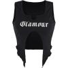 imageSOLY HUX Womens Y2K Sexy Tank Top Strapless Sleeveless Graphic Split Crop Tops VestBlack Graphic