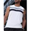 imageSOLY HUX Mens Sleeveless Summer Tank Tops Colorblock Muscle Vest Shirts Vacation Beach TopsWhite Printed