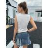 imageSOLY HUX Womens Lace Trim Button Down Tank Top Sexy Scoop Neck Fitted Vest Crop Tops Y2k Going Out ShirtsPlain White