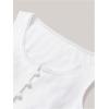 imageSOLY HUX Womens Lace Trim Button Down Tank Top Sexy Scoop Neck Fitted Vest Crop Tops Y2k Going Out ShirtsSolid White