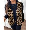 imageSOLY HUX Womens Plus Size Faux Fur Leopard Print V Neck Sleeveless Button Front Vest JacketGinger Leopard