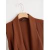 imageSOLY HUX Womens Plus Size Sleeveless Lapel Open Front Vest Jacket Cardigan with BeltedBurnt Orange