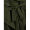 imageSOLY HUX Womens Plus Size Sleeveless Lapel Open Front Vest Jacket Cardigan with BeltedPlain Army Green