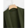 imageSOLY HUX Womens Plus Size Sleeveless Lapel Open Front Vest Jacket Cardigan with BeltedPlain Army Green
