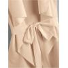 imageSOLY HUX Womens Plus Size Sleeveless Lapel Open Front Vest Jacket Cardigan with BeltedPure Apricot