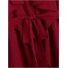 imageSOLY HUX Womens Plus Size Sleeveless Lapel Open Front Vest Jacket Cardigan with BeltedPure Burgundy