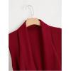 imageSOLY HUX Womens Plus Size Sleeveless Lapel Open Front Vest Jacket Cardigan with BeltedPure Burgundy