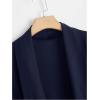 imageSOLY HUX Womens Plus Size Sleeveless Lapel Open Front Vest Jacket Cardigan with BeltedPure Dark Blue