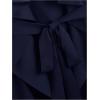 imageSOLY HUX Womens Plus Size Sleeveless Lapel Open Front Vest Jacket Cardigan with BeltedPure Dark Blue