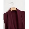 imageSOLY HUX Womens Plus Size Sleeveless Lapel Open Front Vest Jacket Cardigan with BeltedPure Maroon