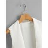 imageSOLY HUX Womens Plus Size Sleeveless Lapel Open Front Vest Jacket Cardigan with BeltedPure White