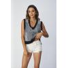 imageSOLY HUX Womens Sleeveless V Neck Sweater Vest Trendy Pullover Knitwear Tank TopsBlack and White
