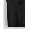 imageSOLY HUX Womens Sleeveless V Neck Sweater Vest Trendy Pullover Knitwear Tank TopsPlain Black