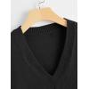 imageSOLY HUX Womens Sleeveless V Neck Sweater Vest Trendy Pullover Knitwear Tank TopsPlain Black
