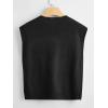 imageSOLY HUX Womens Sleeveless V Neck Sweater Vest Trendy Pullover Knitwear Tank TopsPlain Black