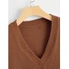 imageSOLY HUX Womens Sleeveless V Neck Sweater Vest Trendy Pullover Knitwear Tank TopsPure Brown