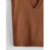 imageSOLY HUX Womens Sleeveless V Neck Sweater Vest Trendy Pullover Knitwear Tank TopsPure Brown