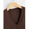 imageSOLY HUX Womens Sleeveless V Neck Sweater Vest Trendy Pullover Knitwear Tank TopsPure Coffee Brown