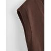 imageSOLY HUX Womens Sleeveless V Neck Sweater Vest Trendy Pullover Knitwear Tank TopsPure Coffee Brown
