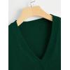 imageSOLY HUX Womens Sleeveless V Neck Sweater Vest Trendy Pullover Knitwear Tank TopsPure Dark Green