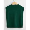 imageSOLY HUX Womens Sleeveless V Neck Sweater Vest Trendy Pullover Knitwear Tank TopsPure Dark Green