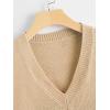 imageSOLY HUX Womens Sleeveless V Neck Sweater Vest Trendy Pullover Knitwear Tank TopsPure Khaki