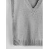 imageSOLY HUX Womens Sleeveless V Neck Sweater Vest Trendy Pullover Knitwear Tank TopsPure Light Grey