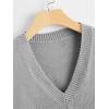 imageSOLY HUX Womens Sleeveless V Neck Sweater Vest Trendy Pullover Knitwear Tank TopsPure Light Grey