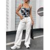 imageSOLY HUX Womens Square Neck Tank Top Sleeveless Slim Fit Shirts Camo Vest TopsGrey Camo