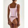 imageSOLY HUX Womens Square Neck Tank Top Sleeveless Tight Fitted Vest Base Layer TopsSolid Pink