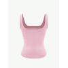 imageSOLY HUX Womens Square Neck Tank Top Sleeveless Tight Fitted Vest Base Layer TopsSolid Pink