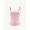 imageSOLY HUX Womens Square Neck Tank Top Sleeveless Tight Fitted Vest Base Layer TopsSolid Pink