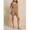 imageSOLY HUX Womens Vest V Neck Tank Tops Sleeveless Button Casual Blazer WaistcoatsMocha Brown