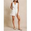 imageSOLY HUX Womens Vest V Neck Tank Tops Sleeveless Button Casual Blazer WaistcoatsSolid White