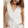 imageSOLY HUX Womens Vest V Neck Tank Tops Sleeveless Button Casual Blazer WaistcoatsSolid White