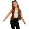 imageSOLY HUX Girls Cute Vest Sleeveless Fringe Suede Vests Western Vest Jacket Cardigan Trendy Fall OuterwearPlain Brown