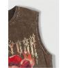 imageSOLY HUX Mens Summer Gothic Tank Top Graphic Print Distressed Sleeveless Shirts Vintage Hiphop VestCoffee Brown