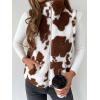 imageSOLY HUX Plus Size Graphic Tees for Women Oversized Tshirts Vintage T Shirt Casual Trendy Summer Loose TopsWhite and Coffee Brown