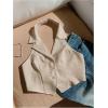 imageSOLY HUX Womens Halter V Neck Vest Button Down Backless Crop Tank Tops Sleeveless Blazer WaistcoatPlain Khaki
