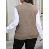 imageSOLY HUX Womens Plus Size Mock Turtleneck Sweater Vest Sleeveless Wrap Split Knitted Pullover Tank TopsDark Khaki