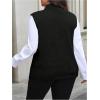 imageSOLY HUX Womens Plus Size Mock Turtleneck Sweater Vest Sleeveless Wrap Split Knitted Pullover Tank TopsPure Black