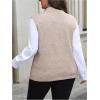 imageSOLY HUX Womens Plus Size Mock Turtleneck Sweater Vest Sleeveless Wrap Split Knitted Pullover Tank TopsPure Khaki