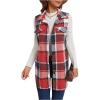 imageSOLY HUX Womens Plaid Vest Button Down Sleeveless Jacket Casual OuterwearRed Plaid