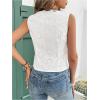 imageSOLY HUX Womens Button Down Blouse Vest Sleeveless V Neck Asymmetrical Elegant Office Tank TopPure White