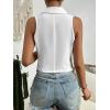 imageSOLY HUX Womens Button V Neck Suit Vest Casual Sleeveless Regular Fitted Lapel Waistcoat VestSolid White