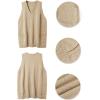 imageSOLY HUX Womens Plus Size Sweater Vest V Neck Sleeveless Loose Fit Knit Pullover Tank Tops with PocketsPure Khaki